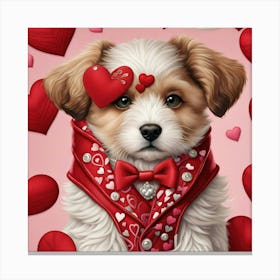 Valentine Puppy 5 Canvas Print