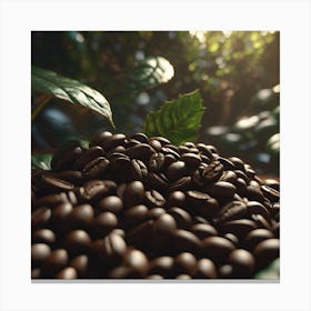 Coffee Beans In The Forest 18 Canvas Print