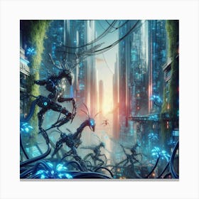 Futuristic Cityscape 19 Canvas Print