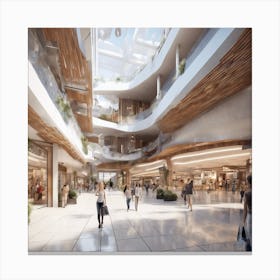 Shopping Mall Canvas Print