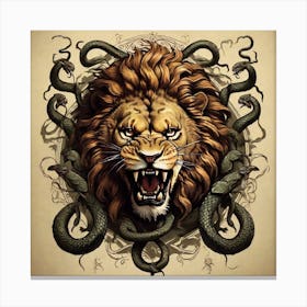 Lion Head Canvas Print