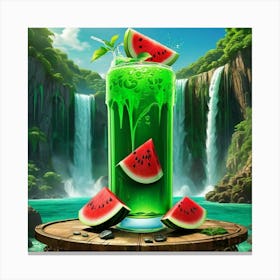 Watermelon Cocktail Canvas Print