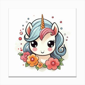 Cute Unicorn 473 Canvas Print