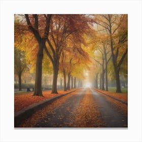 Autumn Road Canvas Print