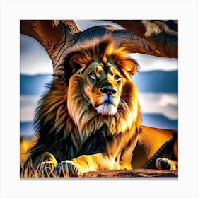 Lion art 4 Canvas Print