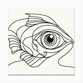 Fish Drawing Canvas Print