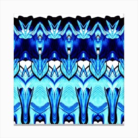 Abstract Blue Pattern. Hand painted blue painting Canvas Print
