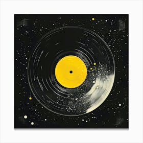 Vinyl Record In Space Canvas Print