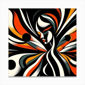 Colourful Abstract Female with Butterfly Wings Canvas Print