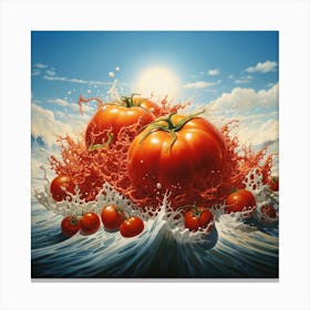 Tomatoes In The Ocean Canvas Print