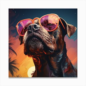 Dog In Sunglasses 1 Canvas Print