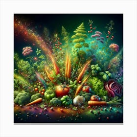 Rainbow Vegetables Canvas Print