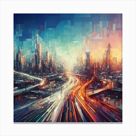 Futuristic Cityscape 18 Canvas Print