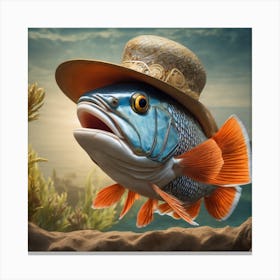 Silly Animals Series Fish 8 Canvas Print