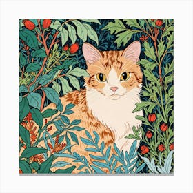 Cat In The Garden 3 Canvas Print