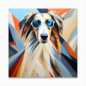 Abstract modernist borzoi dog 1 Canvas Print