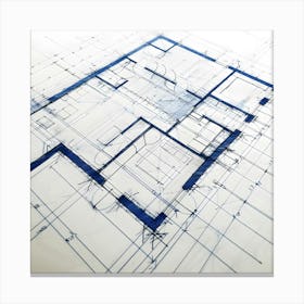 Blueprint Diagram Canvas Print