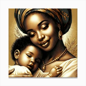 Mother And Child Happy Mother's Day 25 Canvas Print