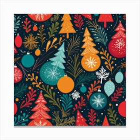 Christmas Seamless Pattern 7 Canvas Print