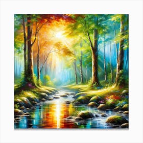 Forest Stream Canvas Print