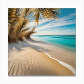 Palm Trees On The Beach Canvas Print