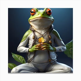Frog Meditation Canvas Print