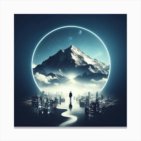 Futuristic Cityscape Canvas Print