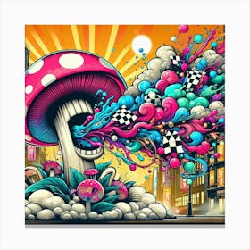 Psychedelic Mushroom 3 Canvas Print