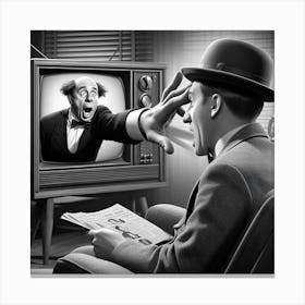 Tv Man Canvas Print