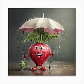 Radish In The Rain 1 Canvas Print