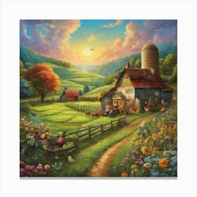 Farm Living Canvas Print