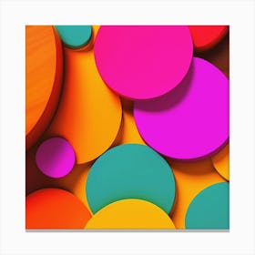 Abstract Colorful Circles,A colorful background with circles Canvas Print