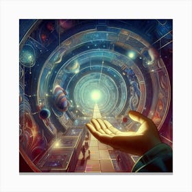 Hand Reaching Out Of A Tunnel Canvas Print