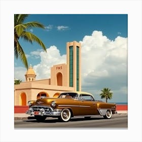 Classic Car In Cuba 1 Canvas Print