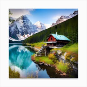 House In the Mountains 2 Canvas Print