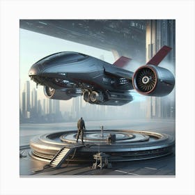 Futuristic Spaceship 2 Canvas Print