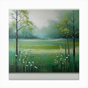 Default Original Landscape Plants Oil Painting 18 Canvas Print