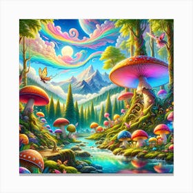 Mushroom Land Canvas Print