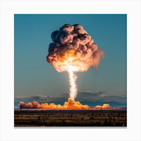 Atomic Explosion Print Canvas Print