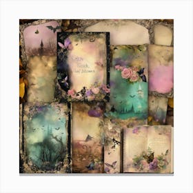 Shabbychicdreamymistpasteljunkjournalsgothi6 Canvas Print