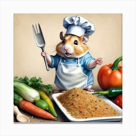 Chef Hamster 31 Canvas Print