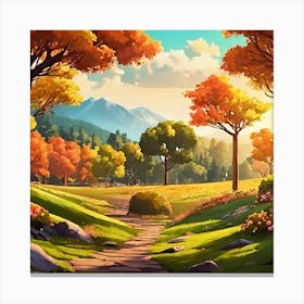 Landscape Painting Canvas Print