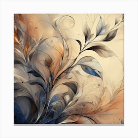 Abstract Leaves Painting 6 Canvas Print