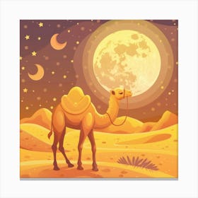 Camel In The Desert 19 Canvas Print