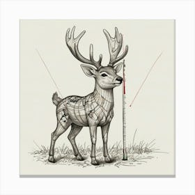 Deer With A Bow And Arrow Canvas Print