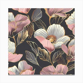 Pink Flowers Canvas Print