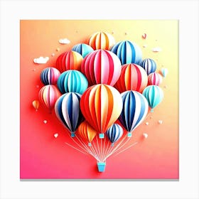 Bouquet Of Hot Air Balloons Canvas Print