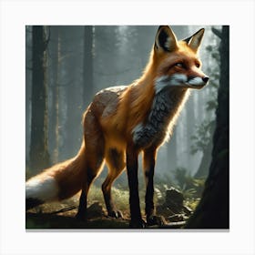 Fox In The Forest 87 Canvas Print