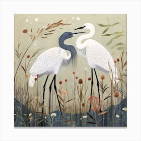 Bird In Nature Egret 3 Canvas Print