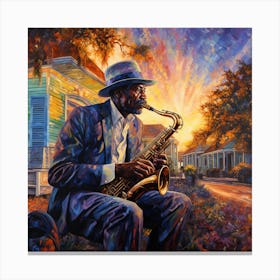 Saxophone Player 16 Canvas Print